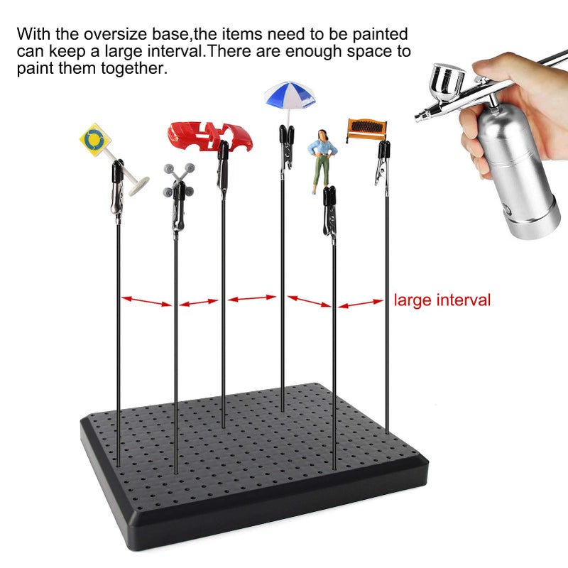 Evemodel GJJC19B Painting Stand Big Base 14 x 19 Holes and 20pcs Alligator Clip Stick Set Modeling Tools for Airbrush Hobby Model Parts New - Image 4